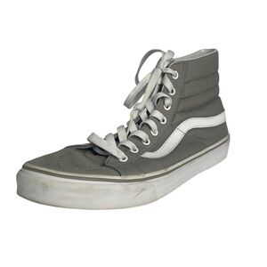 Vans Sk8-Hi Gray Canvas Skate Sneakers Women’s 9 / Men’s 7.5 – Hi Top